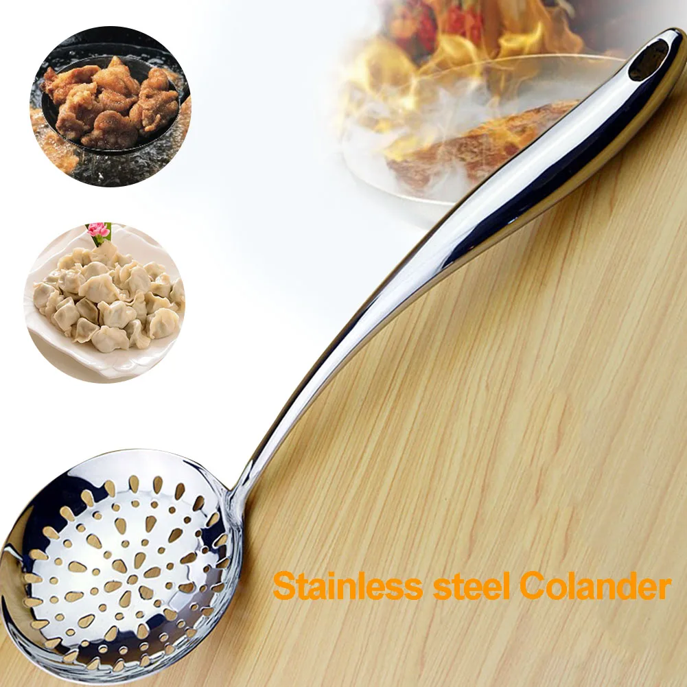 Ложка с прорезями эргономичная ручка прочная для жарки пищи портативный