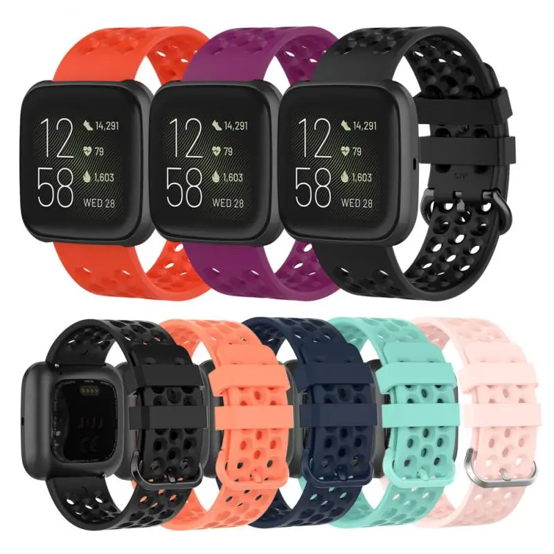 Ремешок силиконовый для наручных часов Fitbit Versa 2 10 цветов | Электроника