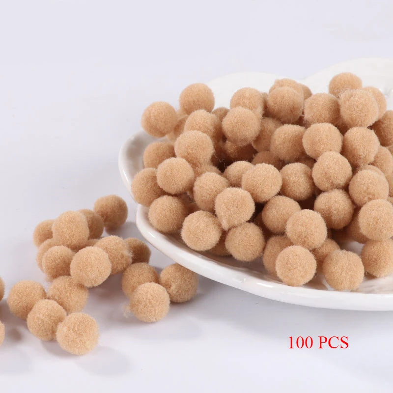 DIY 100 шт 8 мм Мини пушистые мягкие помпоны ручной работы детские игрушки свадебный