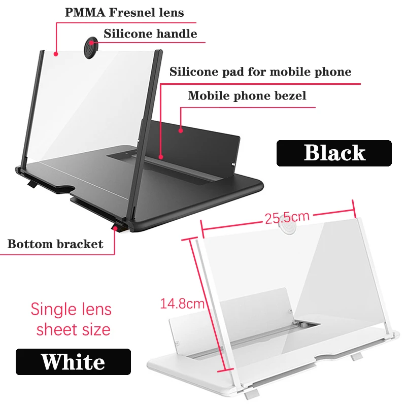 orsda 101214 inch hd stylish universal screen amplifier 3d mobile phone screen amplifier for all mobile phone mag free global shipping