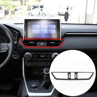 car central control air outlet trim for toyota rav4 rav 4 20 22 abs central control air outlet frame trim covers car decoration