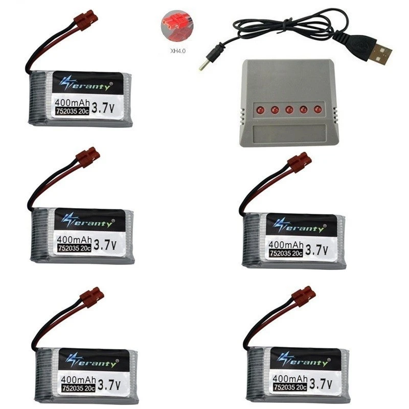 3,7 V 400mah Lipo батарея+ зарядное устройство для SYMA X15 X5A-1 X15C X15W RC Дрон вертолет запасные части 3,7 v перезаряжаемая батарея 702035 - Цвет: Burgundy