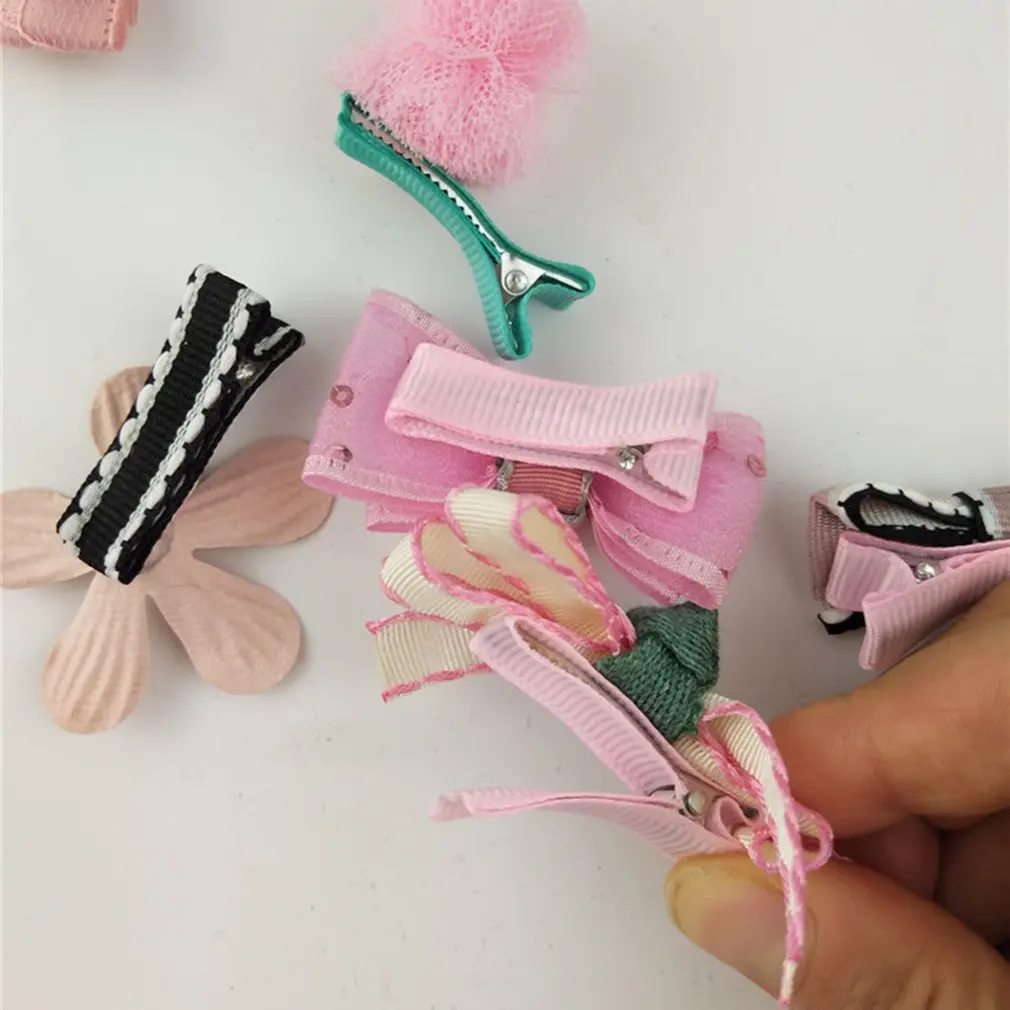 

8 PCS Cute Girls All-Inclusive Hairpin Side Clip Baby Small Headdress Suit Infant Kids Headband Children Turban Hair Accessories