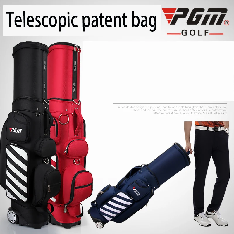 Retractable! PGM Golf Men Sports Standard Wheel Bag 125cm Women Multifunctional Air Aviation Thermostatic Bag with Password Lock