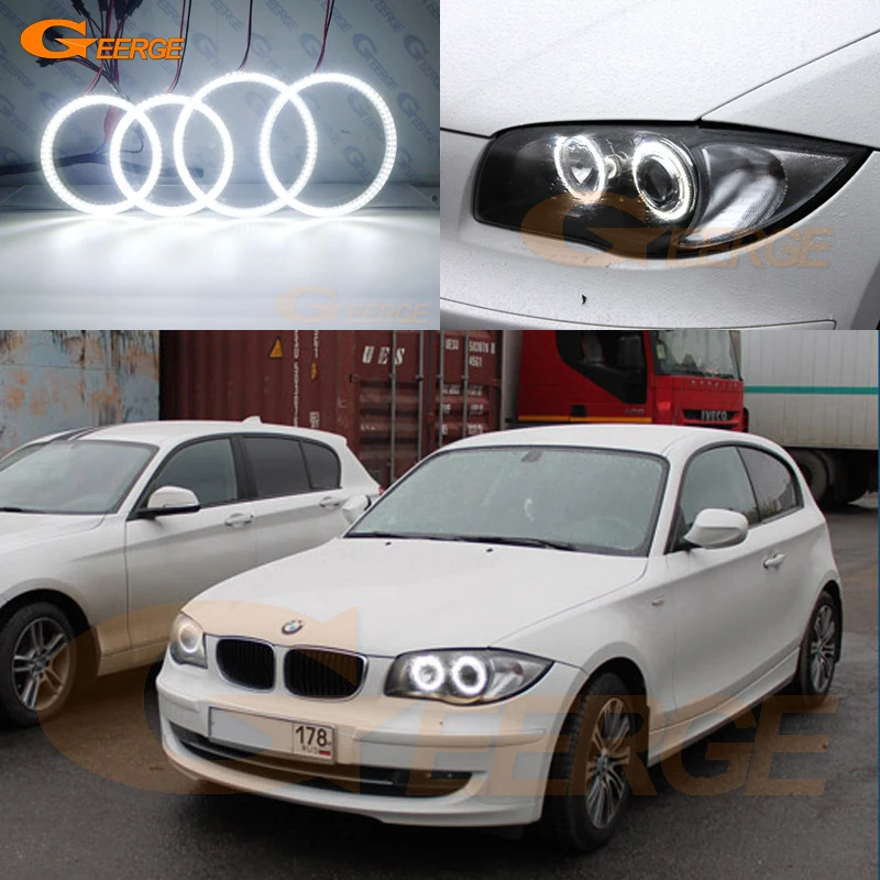 Для BMW 1 Series E81 E82 E87 E88 2004 2012 ультра яркий SMD светодиодный комплект колец ангельские