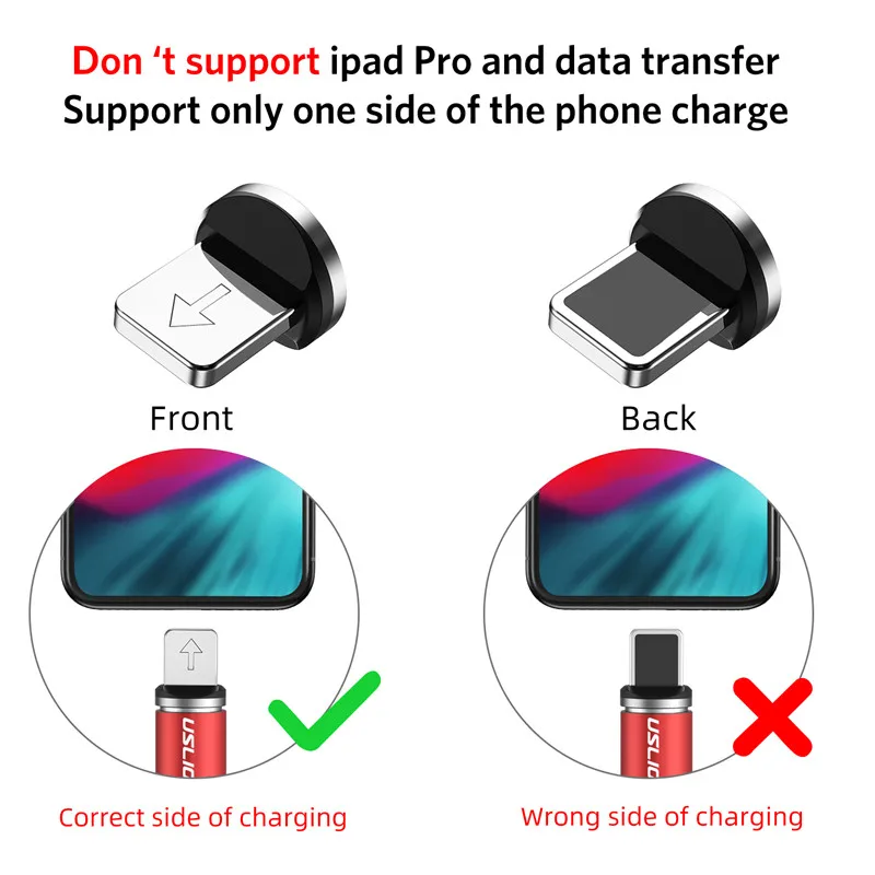 USB кабель USLION 3A для быстрой зарядки и передачи данных iPhone 7 8 Plus XR Micro Type C Xiaomi|Кабели