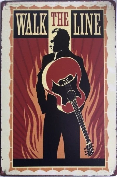 

Johnny Cash Rustic Look Metal Tin Sign Wall Decorating Metal Plate Metal Vintage Poster