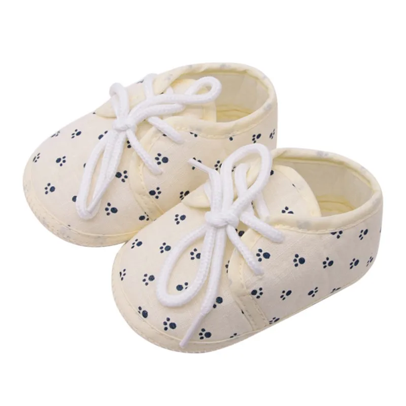 Newborn baby girl shoes cute wave printing stitching casual style Princess kids slip 0-18 months toddler |