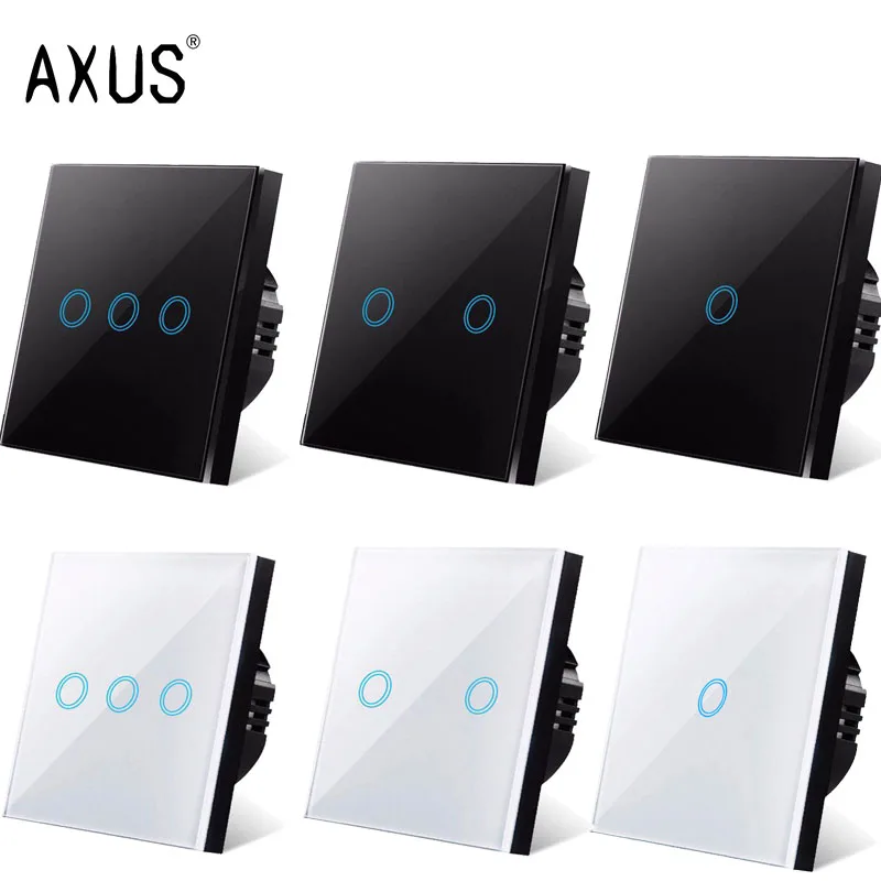 AXUS AC110 220V сенсорный выключатель ЕС Стандартный белого цвета с украшением в виде
