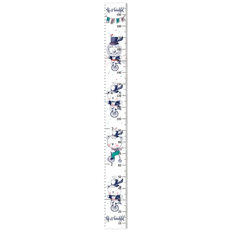 

Hanging Canvas Height Ruler For Kids Cartoon Printed Decorative Growth Chart Wall Measurement Ruler Children Height Record