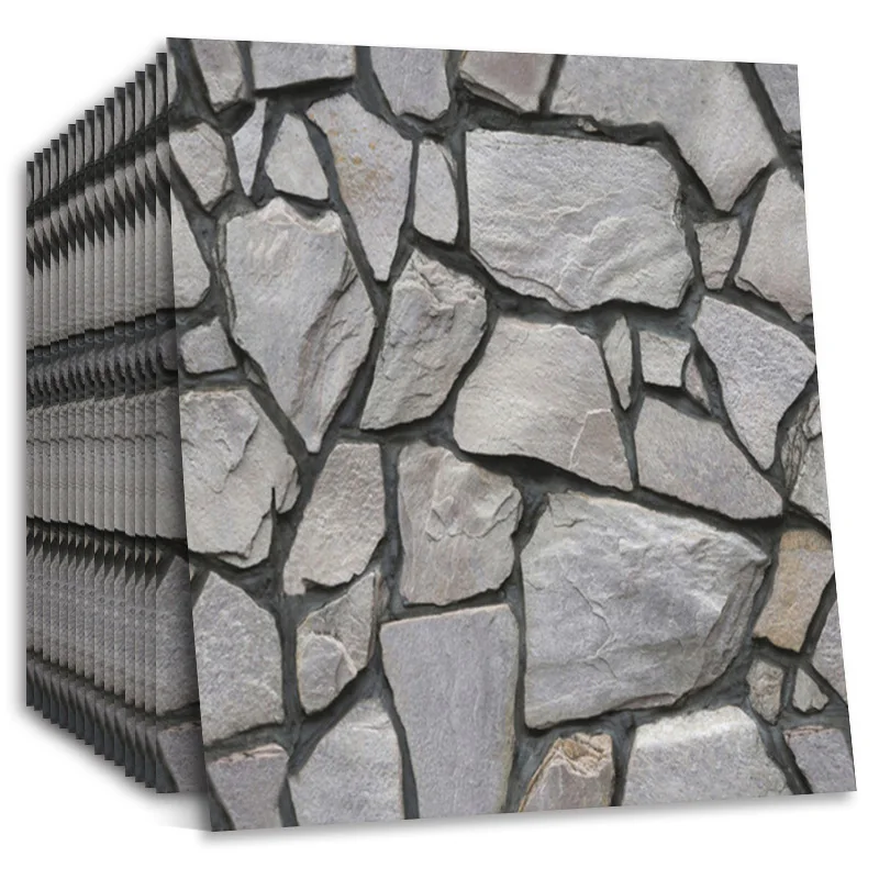 Настенная бумага из искусственного рустикального кирпича с роликовыми камнями