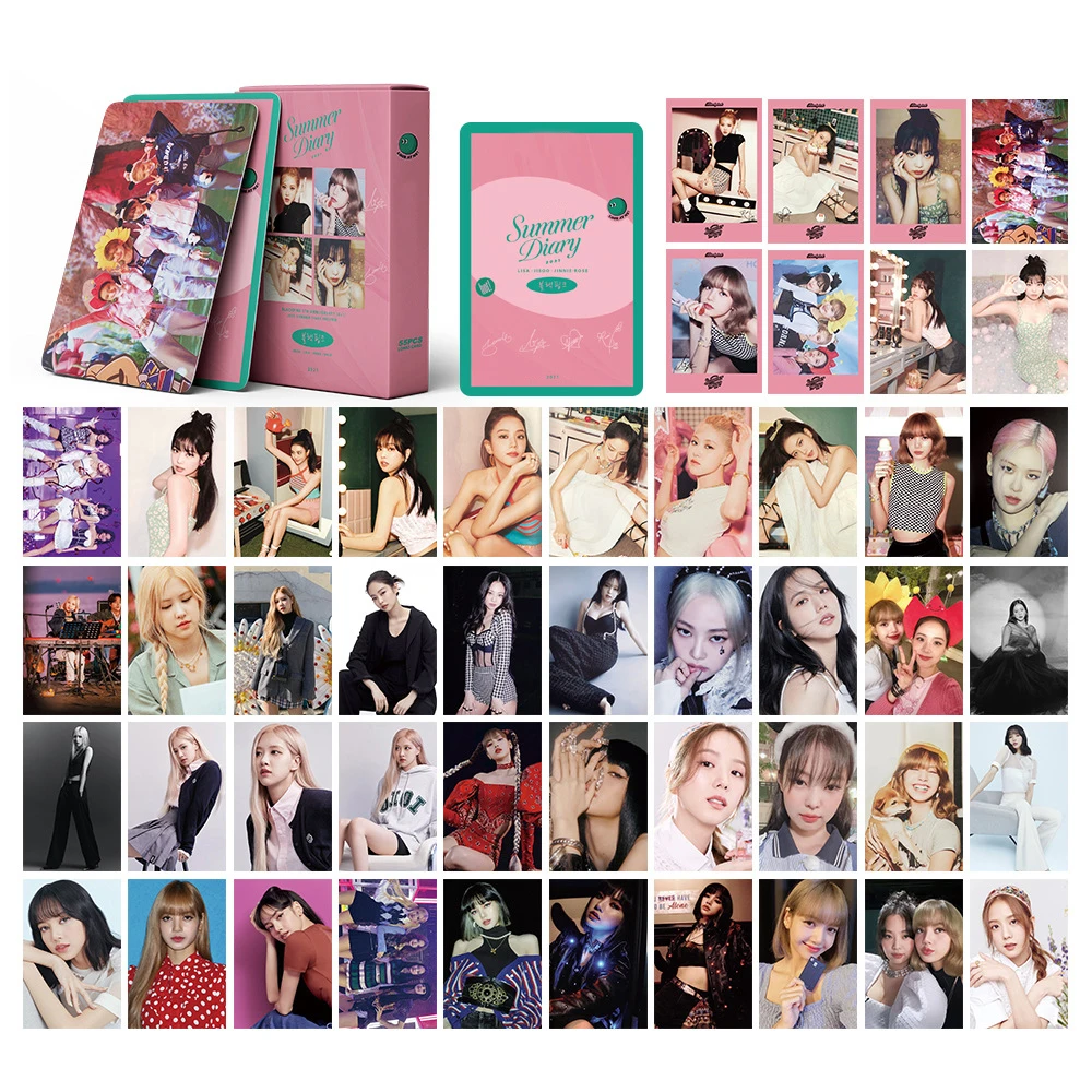 55 шт./компл. Kpop Bangtan Boys bp lisa pink Lomo Card новый альбом фотооткрытки корейская мода