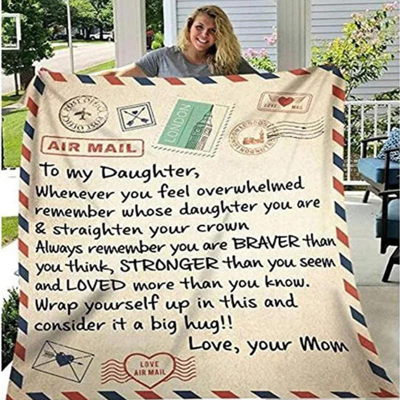 Испанское фланелевое одеяло Manta с надписью Мама дочь/сын экспресс доставка