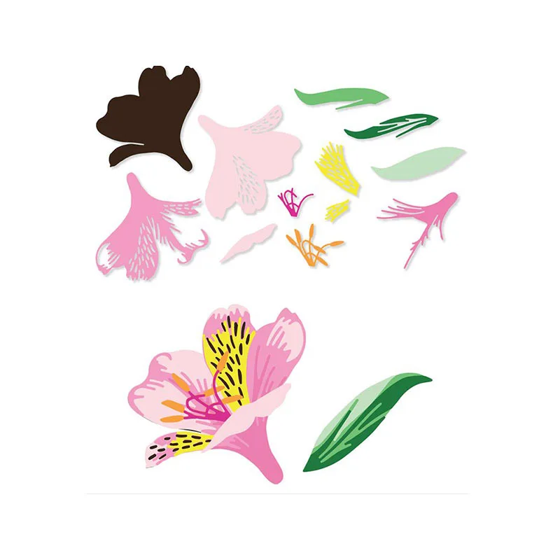 

Father's Day Lily Petals Metal Cutting Dies Scrapbook Dariy Decoration Stencil Embossing Template DIY Greeting Card Handmade