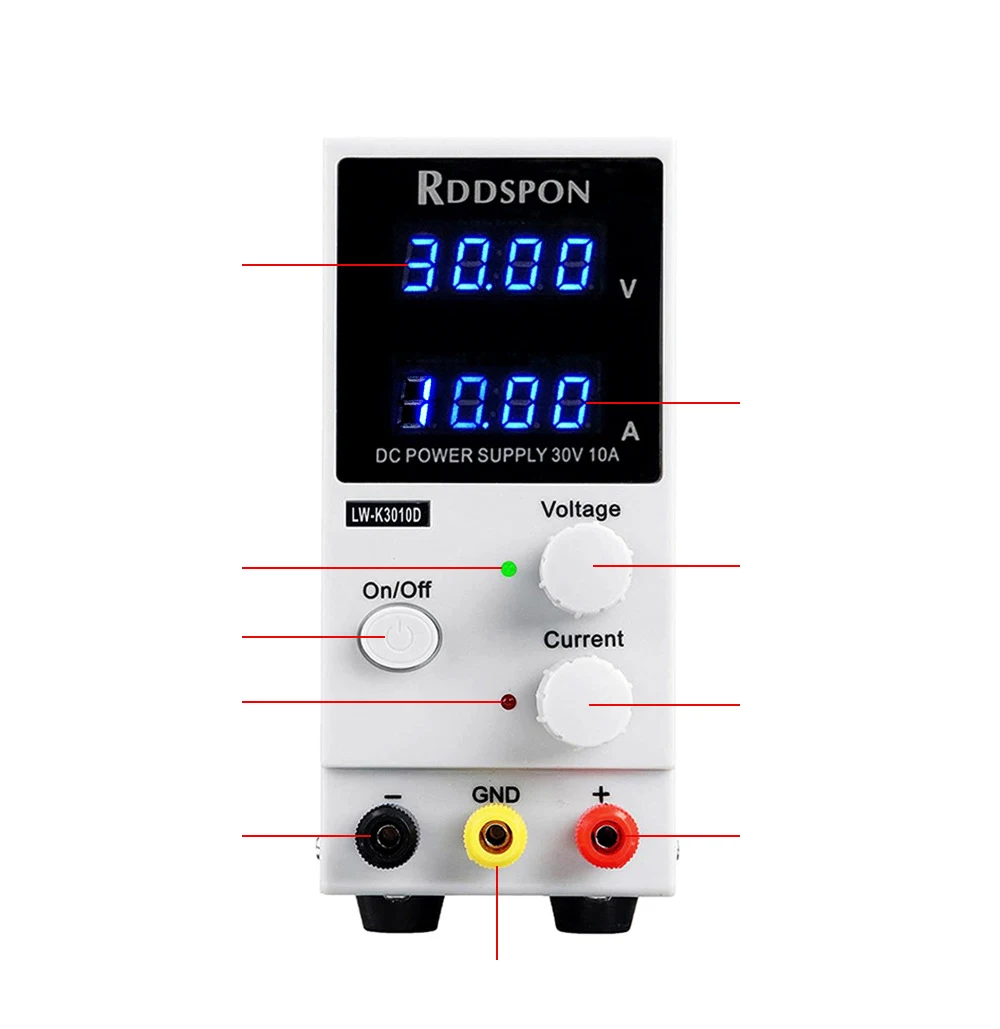 

Регулируемый лабораторный источник питания, 4-битный дисплей, источник постоянного тока, импульсный источник питания для зарядки и ремонта, регулятор напряжения, 30 в, 10 А