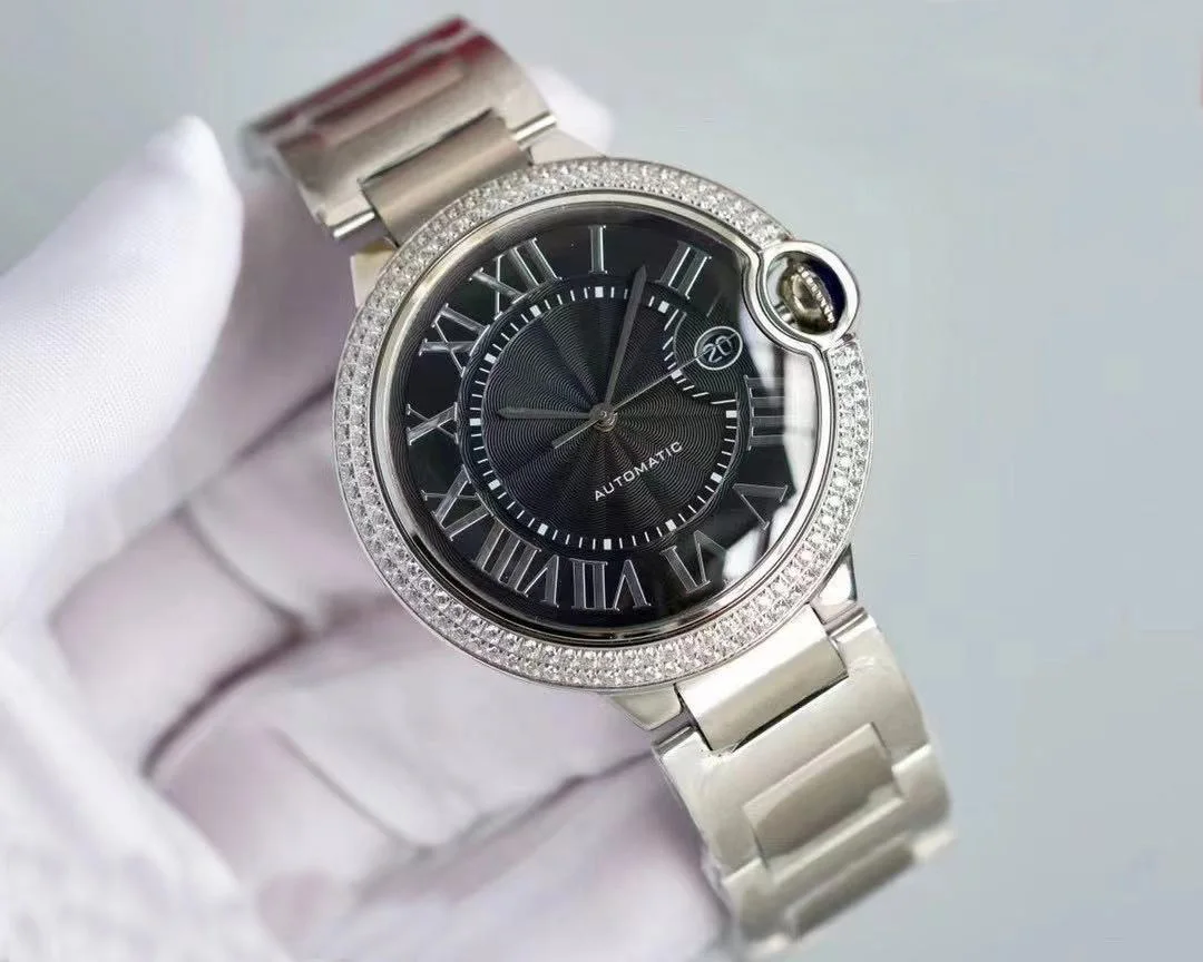 Новый дизайн 904L роскошные механические синие часы с воздушным шаром 42 мм