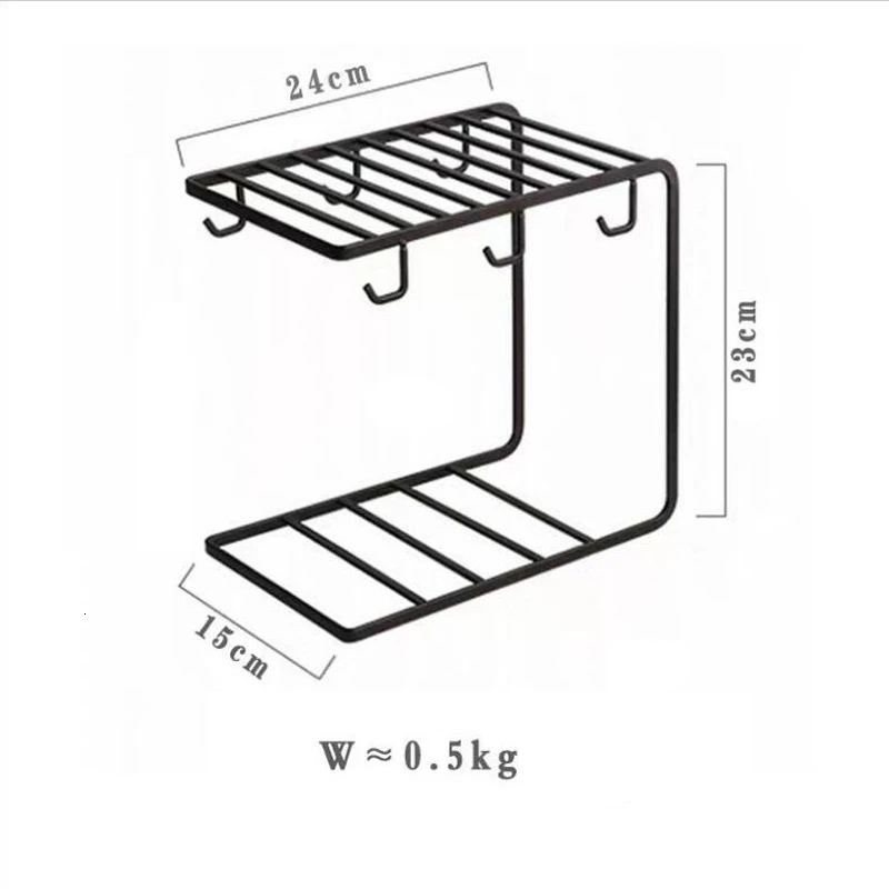 

Home Multiple Hooks Art Coffee Cup Rack Glass Tea Organizer Marc Holder Kitchen Storage Organization Dish Rack Kitchen Items
