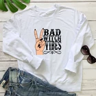 Цветной Свитшот Bad Witch Vibes, высококачественные женские пуловеры с графическим рисунком ведьмы, осенние женские свитшоты