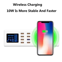 hongmeng multi 8usb charger device digital power adapter qc3 0 for xiaomi iphone 12 home office with wireless charger