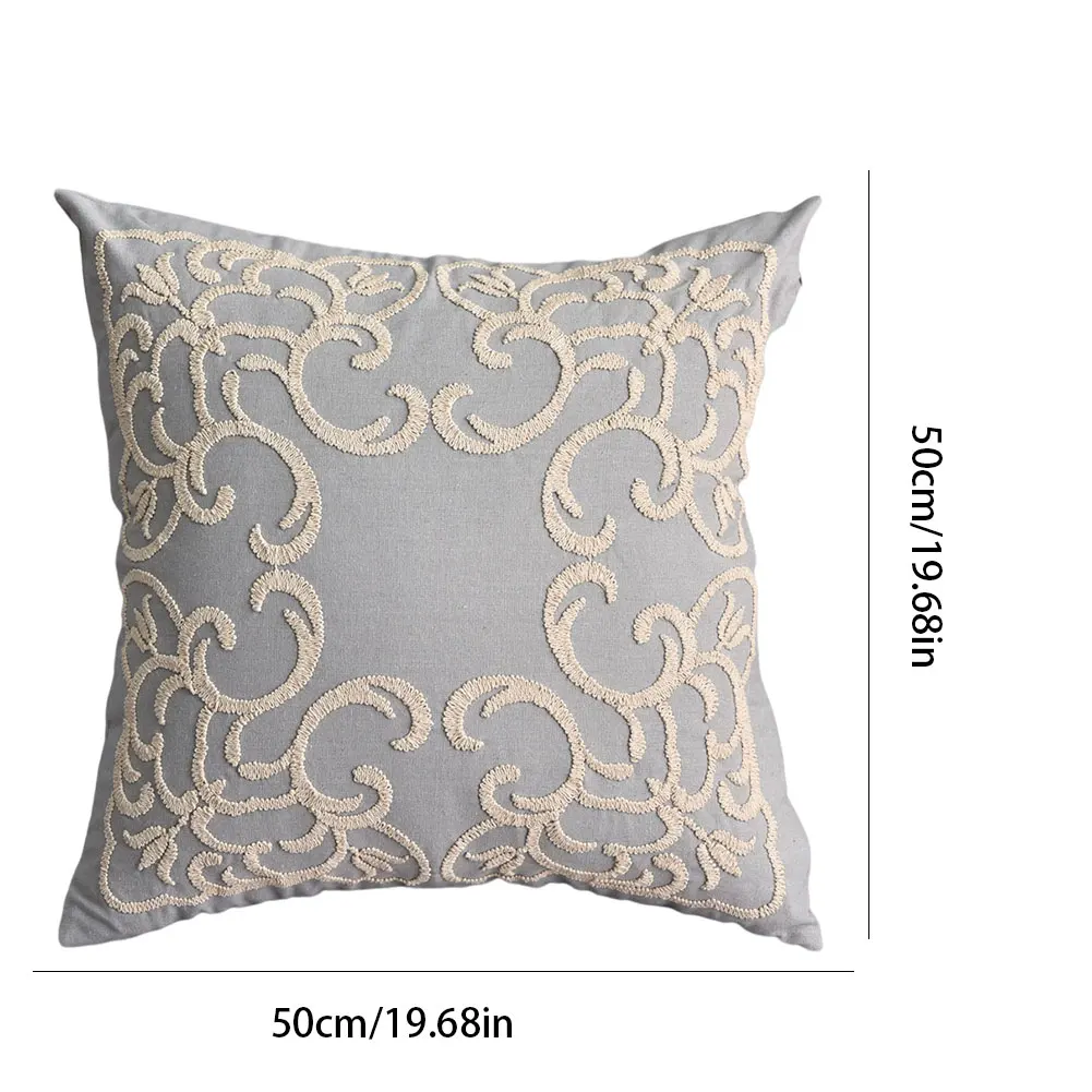 

Nordic Style Home Pillowcase Convex Rope Embroidered Pillow Cover Decorative Square Backrest Cushion Case 50*50cm High Quality