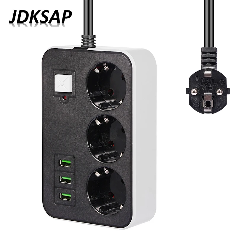 2 круглых Pin ЕС Стандартный с 3 портами (стандарт розетка переключатель 1 8 м гнездо