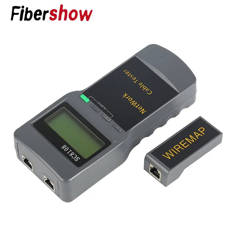 SC8108 Портативный ЖК-тестер сети метр и LAN телефонный кабель тестер и метр с ЖК-дисплеем RJ45