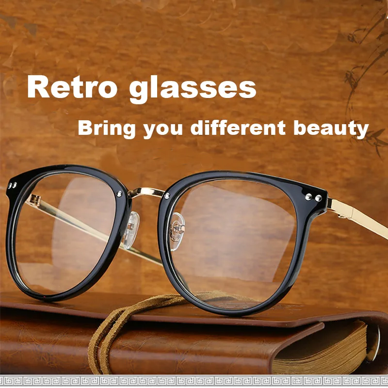 Для женщин мужские квадратные очки металлический каркас Близорукость ретро