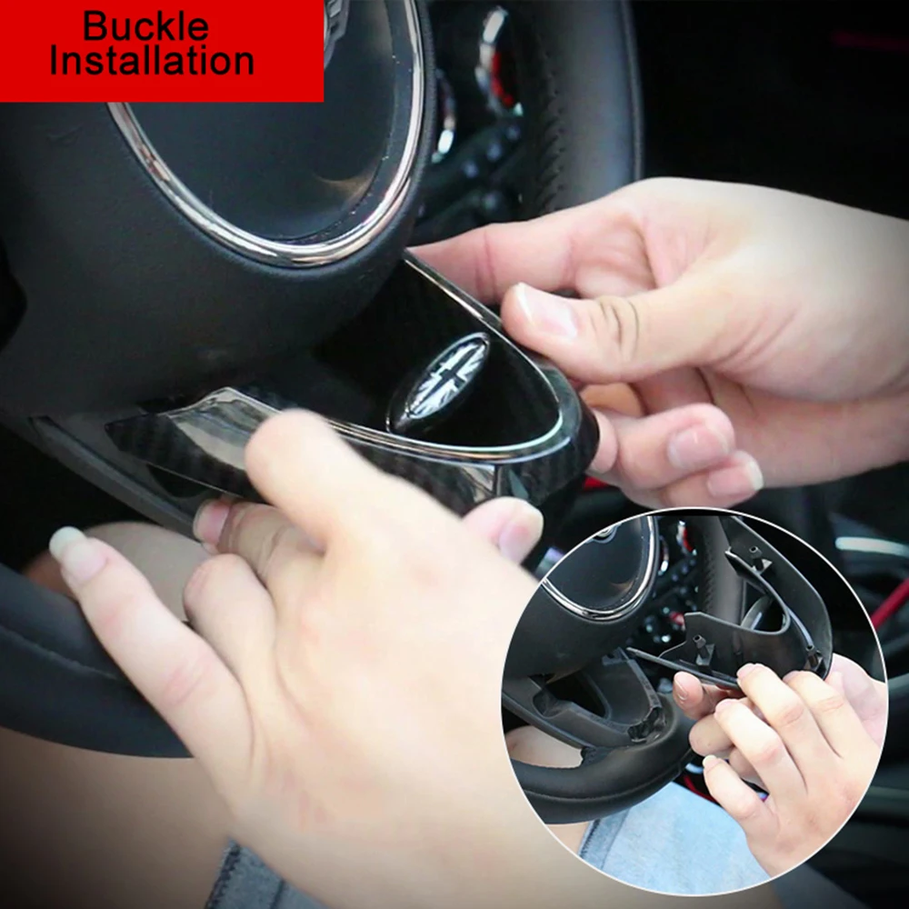 Рулевого колеса Углеродные волоконные наклейки крышка чехол Стикеры интерьер