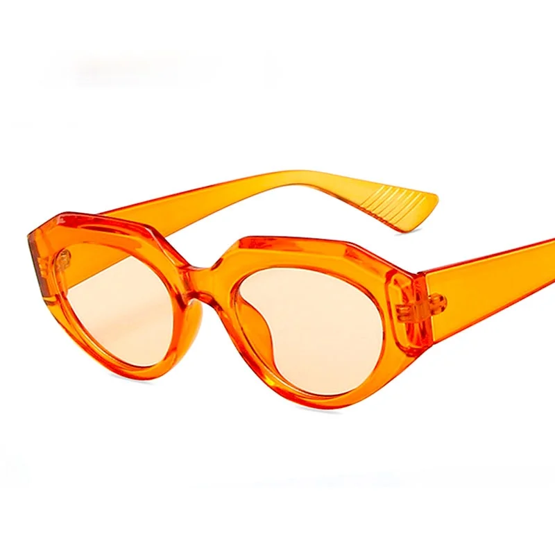 

Retro Small Oval Sunglasses Women Ins Popular Cat Eye Trending Men Sun Glasses UV400