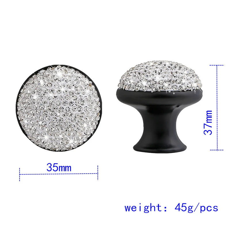 Ручки для шкафа цветные с кристаллами и стразами в форме гриба выдвижные ручки 35