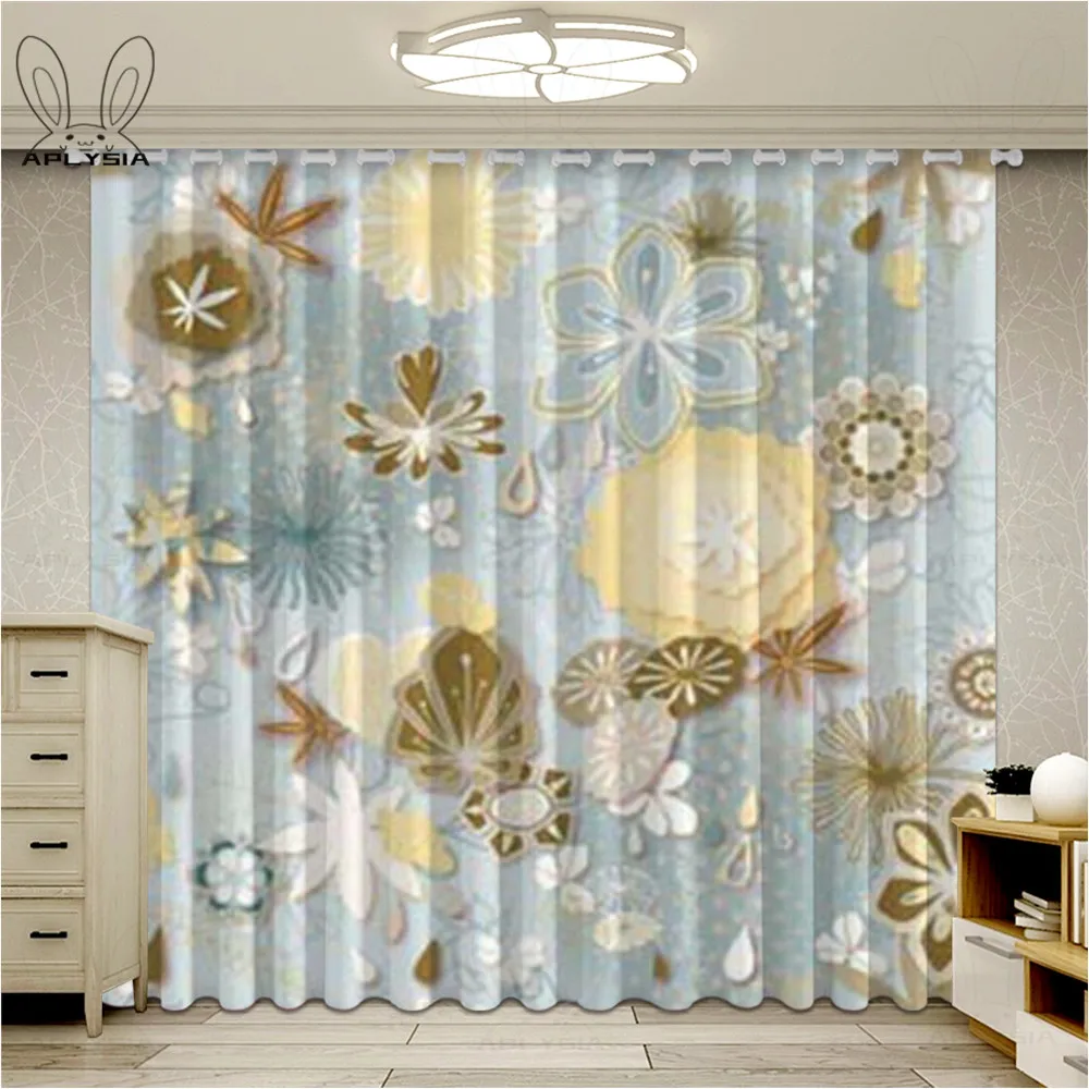 

Modern European Style Curtains For Window Living Room Bedroom Luxury Blackout Curtains Ultra-thin Micro Shading Cortinas Drapes