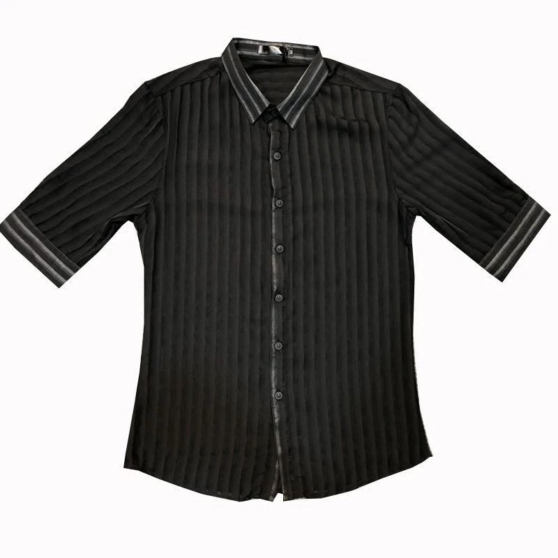 Прозрачная полосатая Мужская однотонная черная белая деловая повседневная