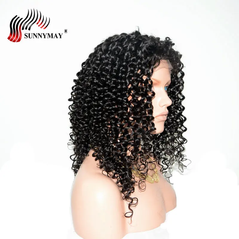 Парики из человеческих волос Sunnymay на полной сетке малазийские вьющиеся волосы