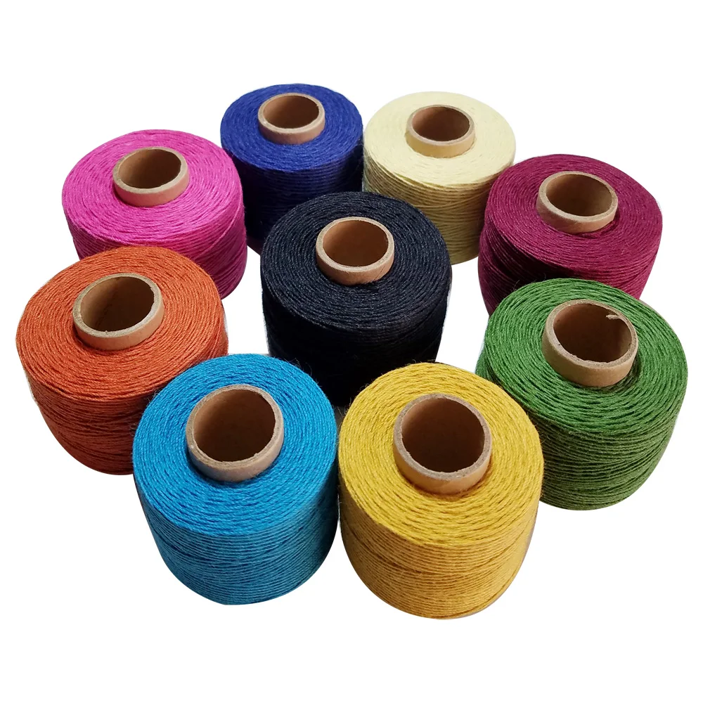 Colourful 100% Linen thread 120m/roll twine cords for sewing Knitting embroidery crochet accessory DIY