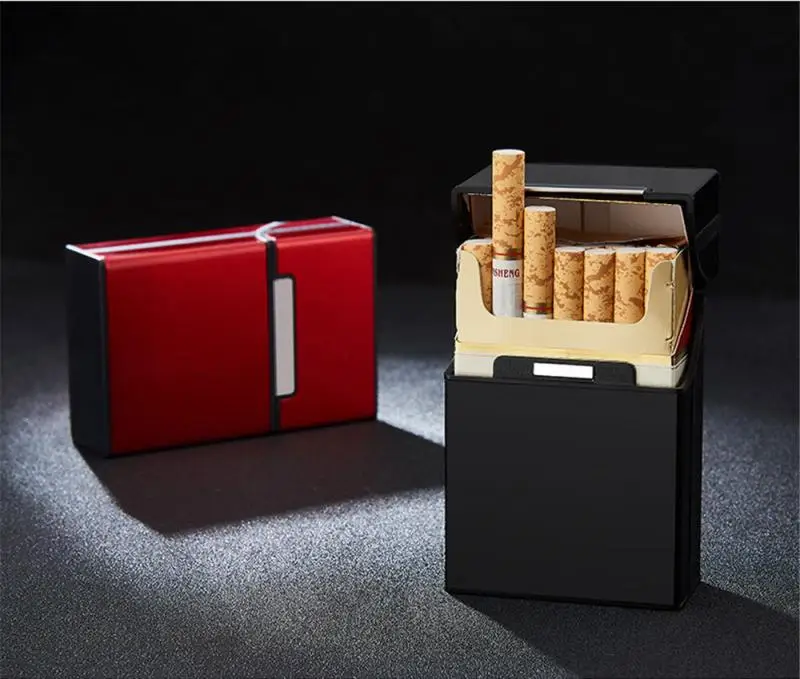 

1 Pcs Classic Version Cigarette Case Holder 20pcs Cigarettes Metal Cigaret Box Magnetic Cap Ultra Thin Storage Box Mirror Bottom