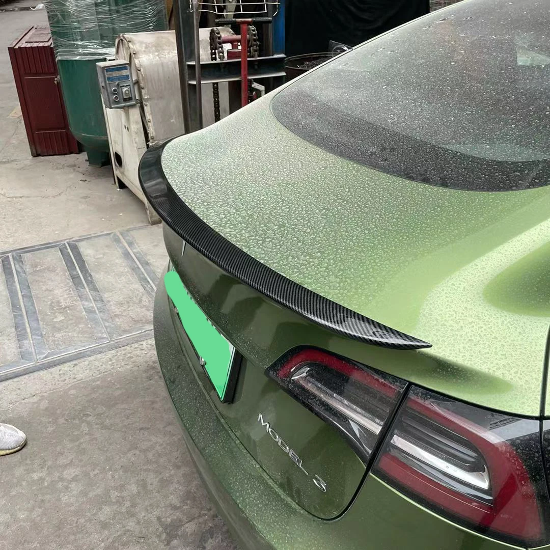 Автомобильные Спойлеры для Tesla модель 3 Матовый карбоновый черный глазури 3D