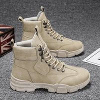 new mens boots outdoor thick soled waterproof non slip lace up military boots mens new winter lightweight casual sports shoes