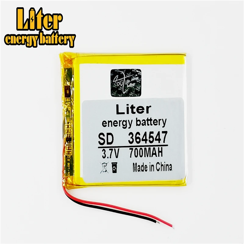 

3.7V,700mAH,364547 PLIB; polymer lithium ion / Li-ion battery for GPS,mp3,mp4,mp5,dvd