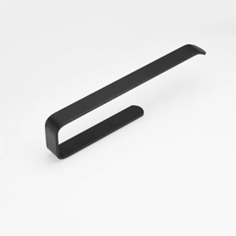 

Black White Wall Mounted Bathroom Toilet Tissue Roll Paper Holder Towel Bar Rack Kitchen Accessories Ware Toiletries Shelves