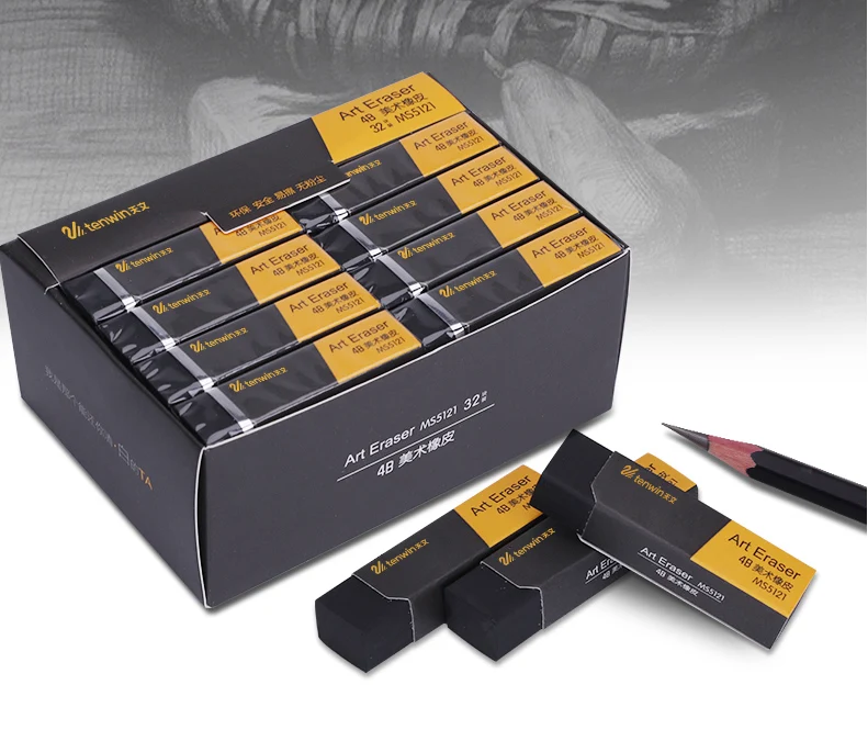 Профессиональный художественный ластик 4B 10 шт./лот для рисования скетчей