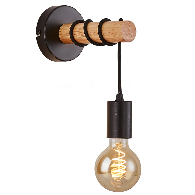 

Simple Solid Wood Wall Lights Indoor Lighting Living Room Decoration Bathroom Mirror Wall Light Home Decor Bedroom Bedside Lamp