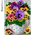 Evershine Алмазная вышивка анютины глазки вышивка крестом наборы 5D DIY Алмазная мозаика цветок картина стразы декор для дома