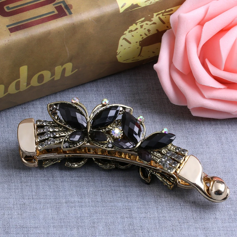 

Women Banana Hair Clip Claw Holder Butterfly Resin Hairpin Vintage 108x31mm 97QF