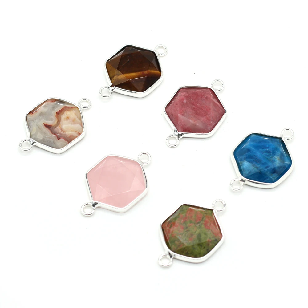

Wholesale6PCS Natural Stones Emperor Stone Perforated Pendant For Women Jewelry MakingDIY Necklace Bracelet Accessory Charm Gift