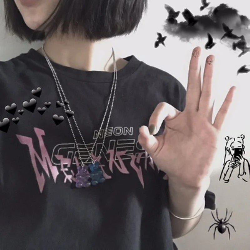 Ожерелье с милой девушкой конфетного цвета маленькая яркость для женщин цепочка