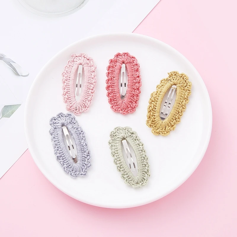 

Baby Hair Pins Woolen Knitted Hairclip For Girls Princess Accessories Children Barrettes Beach Clips Fermagli Capelli Bambina