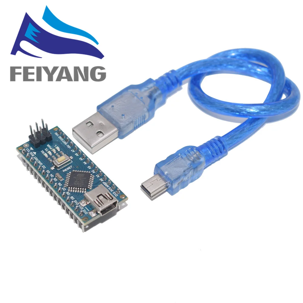 Welded-with Cable 1 шт. мини-usb с контроллером загрузчика Nano 3,0 совместимый для arduino CH340 usb-драйвер 16 МГц NANO V3.0 Atmega328P - Цвет: Welded-with Cable