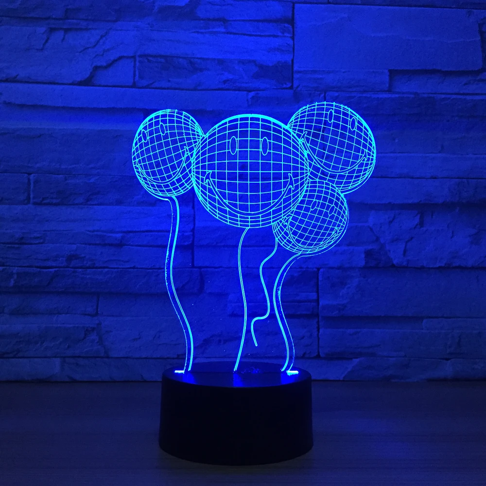 USB светодиодный акриловый 3D ночник на заказ цветной трехмерный Ночной светильник