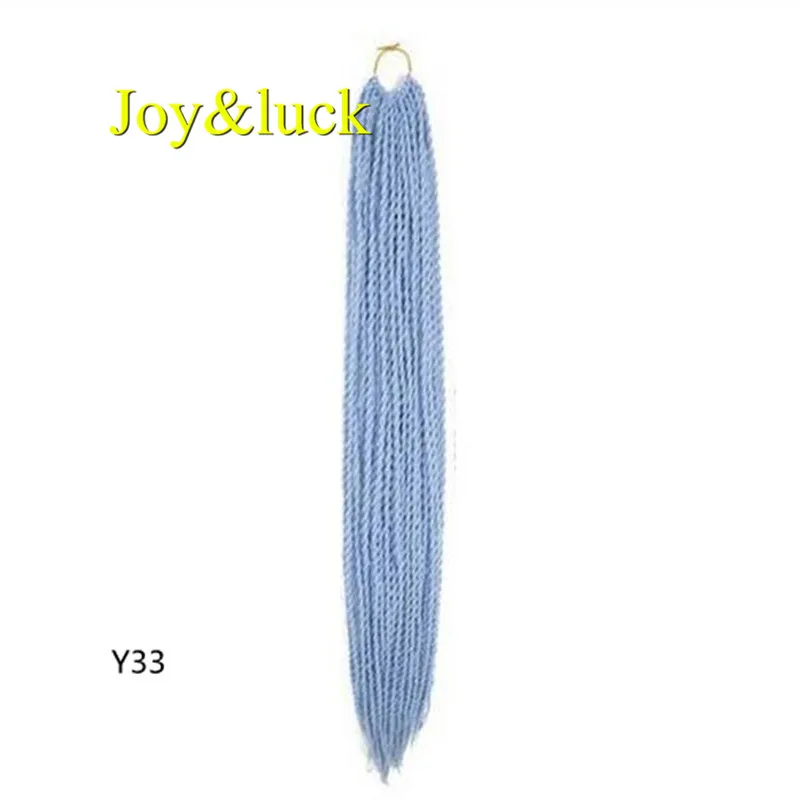 Y33 Joy& luck 24 дюйма Сенегальские закрученные крючком косички 30 прядей синтетические волосы для наращивания плетение волос - Цвет: Y33