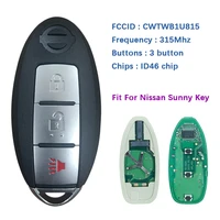 cn027001 aftermarket 3 button sunny remote control with 315mhz id46 pcf7952 chip smart card key cwtwb1u815